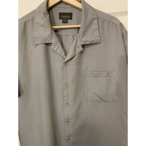 David Taylor Collection Men's Sz XL Button Up Camp Shirt NICE Gray Rockabilly - Picture 3 of 8